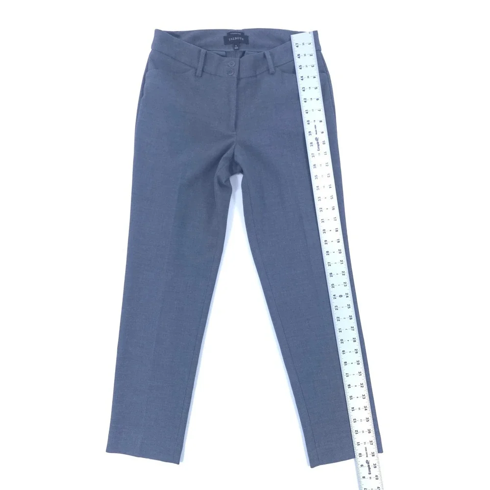 Talbots Women Dress Pants‎ Hampshire Ankle 6 Blue Grey Career Trousers